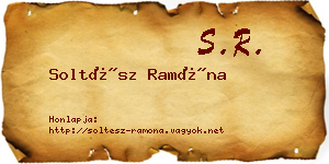 Soltész Ramóna névjegykártya